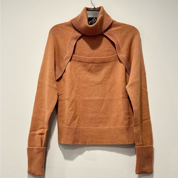 PAIGE NWT Cherise Knit Cut Out Turtleneck Sweater, Size S - Picture 5 of 14